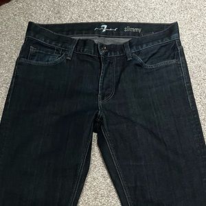 7 for all mankind jeans, dark denim, size 30